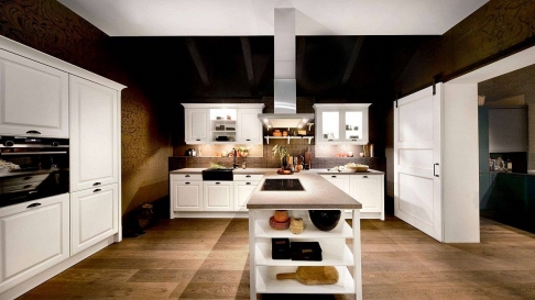 Witte landelijke keuken