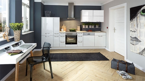 Tip 1: Keuken kleuren Witte glans keuken