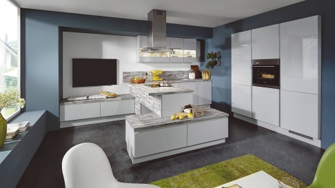 Witte glans keuken