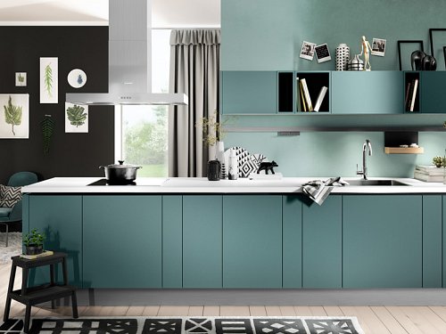 Design keuken - Laser Aquamarin