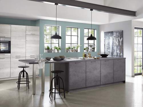 Keuken met kookeiland - Riva Grijs