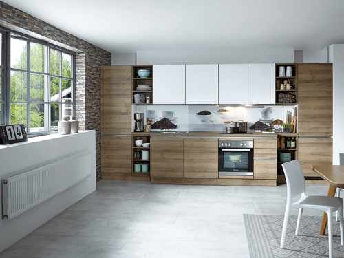 Rechte keuken - Riva Hout