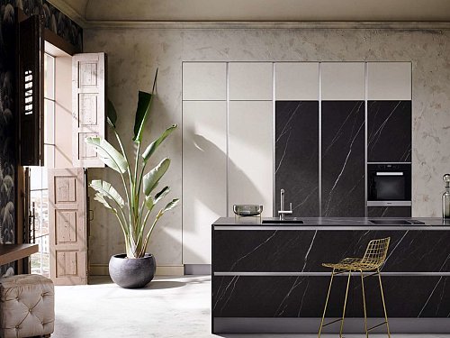 Keuken met kookeiland - Grafiet steen
