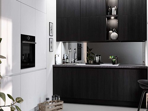 Zwarte keuken - Eiken Zwart