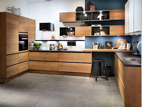 U-Keuken - Eiken hout