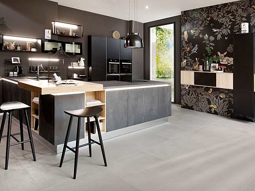 Design keuken - Keuken Zwart staal