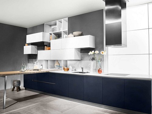 Design keuken - Fluweel blauw