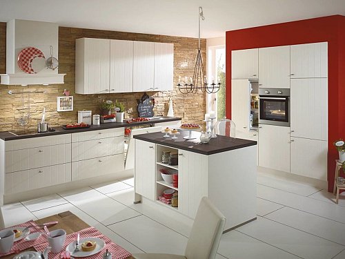 Keuken met kookeiland - Flair wit
