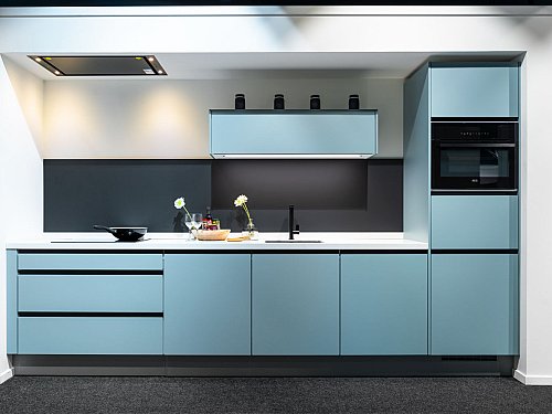 Keukens - Rechte keuken helder blauw