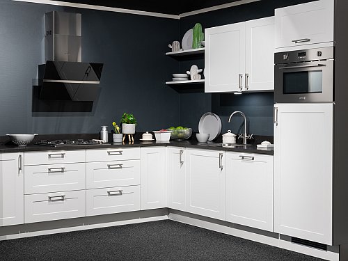 Keukens - SHOWROOMKEUKEN-HOEK-WIT-LANDELIJK