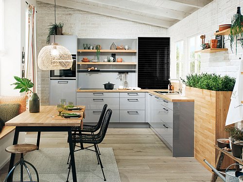 Keukens - H-Line Laser Brilliant Parelgrijs