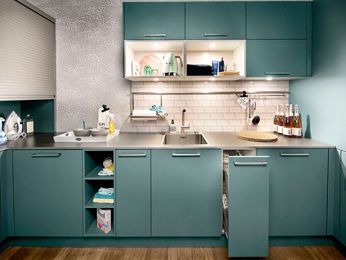 Keukens - H-Line Laser Soft Aquamarine U