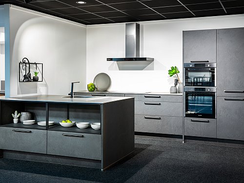 Keukens - Showroomkeuken Leisteen grijs
