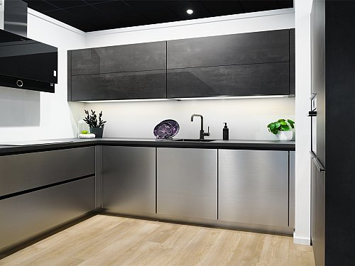 Keukens - Inox staal geborsteld 216
