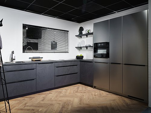 Keukens - SHOWROOMKEUKEN-HOEK-RVS