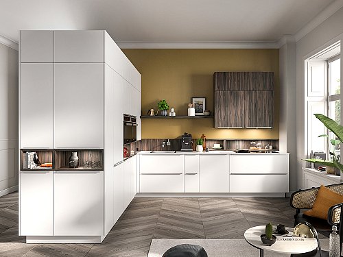 Keukens - H-Line AV2065 Kristallweiss Okobo
