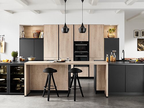 Keukens - N-Line Natura 744 Zwart Hout