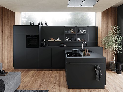 Keukens - H-Line Perfect Soft Graphit Schwarz