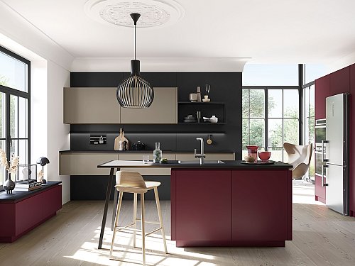 Keukens - H-Line Porto Burgund