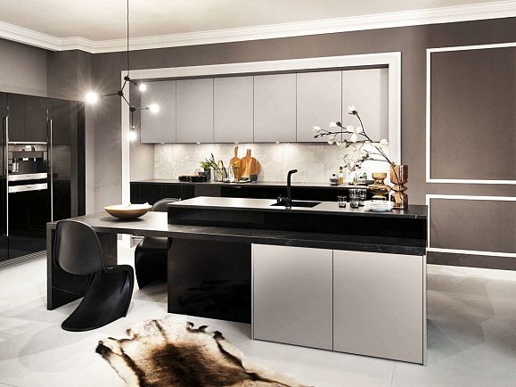 Design keuken - Satijn zwart