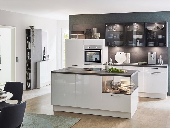 Duitse keuken - N-line Flash Wit Eilandkeuken