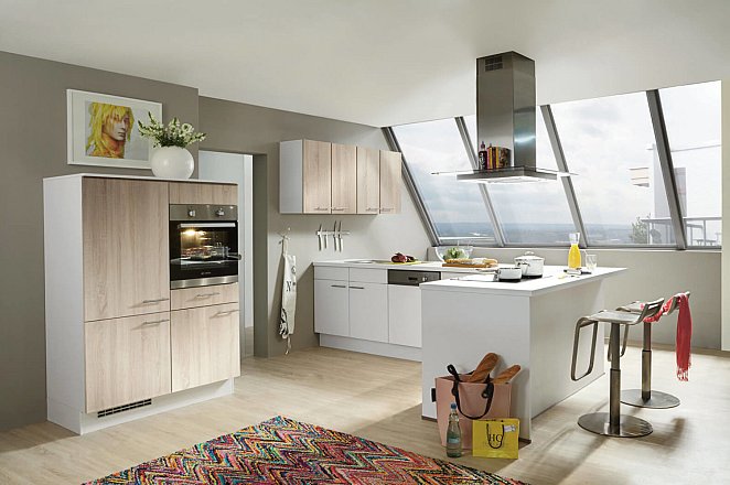 Moderne eiland hoekkeuken - Afbeelding 1 van 2