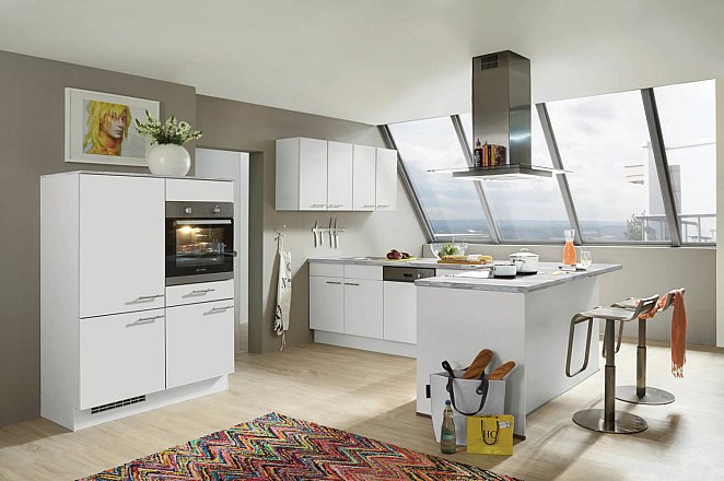 Moderne halfvrijstaande eiland keuken - Afbeelding 1 van 2