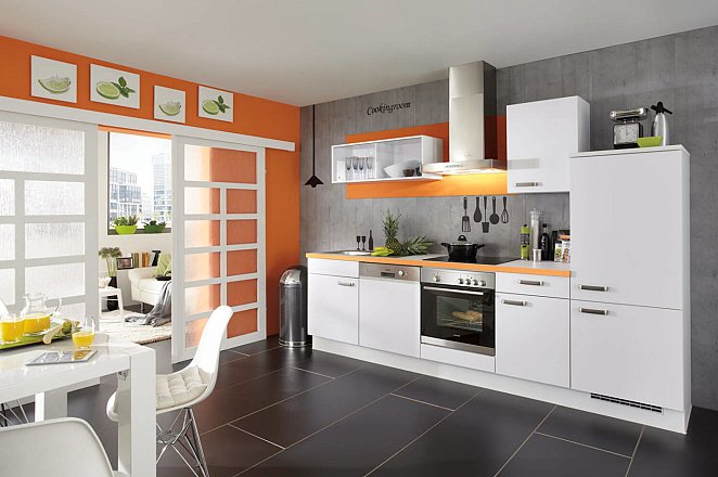 Moderne keuken in rechte opstelling - Afbeelding 2 van 3