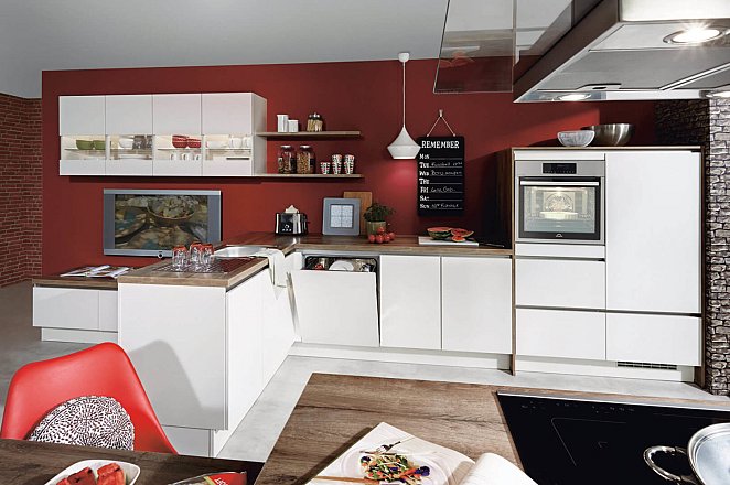 Moderne greeploze hoekkeuken met kookeiland - Afbeelding 2 van 2