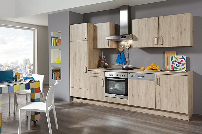 Moderne keuken in rechte opstelling - Afbeelding 1 van 5