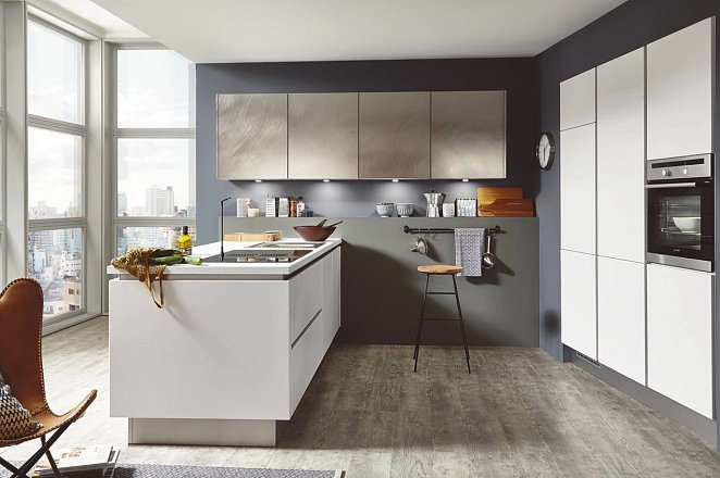 Witte semi-eilandkeuken - Afbeelding 1 van 1