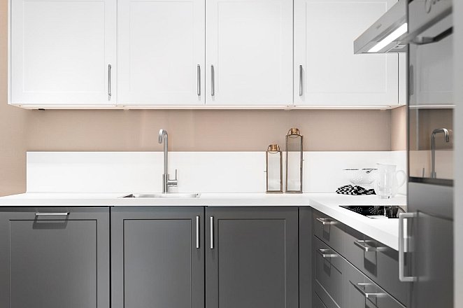 Keuken in Schiefer grijs en wit  - Afbeelding 3 van 12