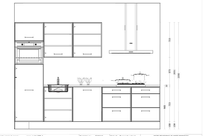 Rechte keuken in hoogglans wit - Afbeelding 3 van 3