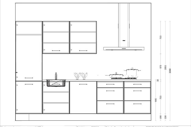 Rechte keuken in hoogglans wit - Afbeelding 2 van 3