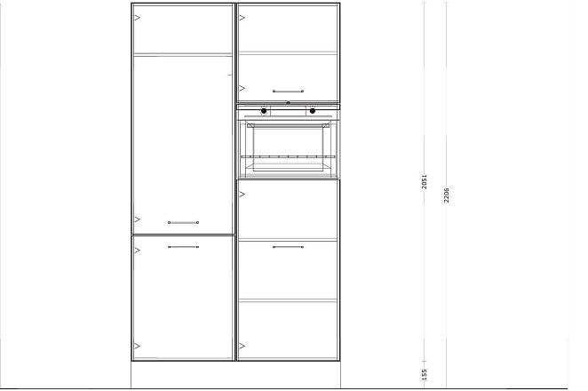 Eilandkeuken met kastenwand in hoogglans wit - Afbeelding 2 van 4
