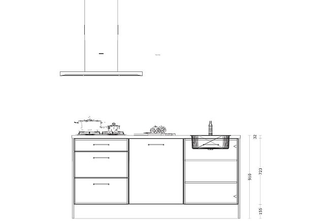 Eilandkeuken met kastenwand in hoogglans wit - Afbeelding 4 van 5