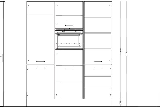 Eilandkeuken met kastenwand in hoogglans wit - Afbeelding 2 van 5