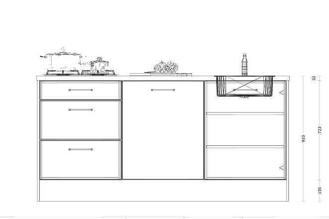 Eilandkeuken met kastenwand in hoogglans wit - Afbeelding 3 van 5