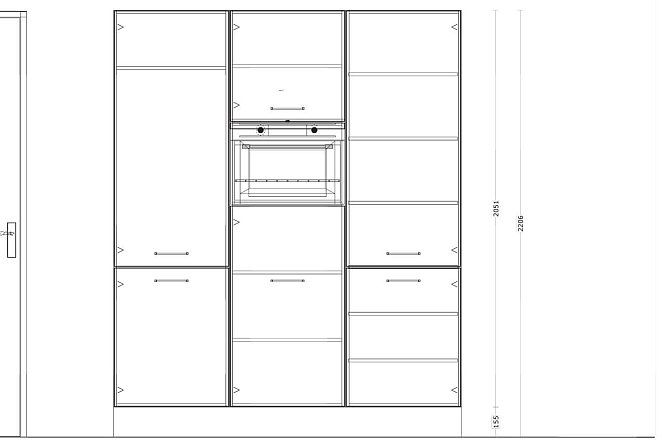 Eilandkeuken met kastenwand in hoogglans wit - Afbeelding 4 van 5