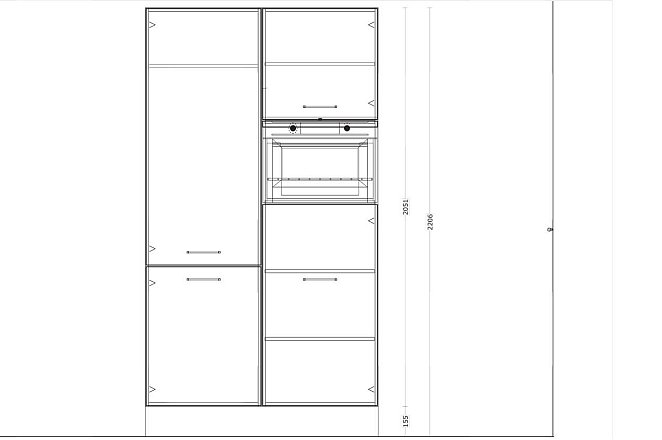 Eilandkeuken met kastenwand in hoogglans wit - Afbeelding 4 van 5