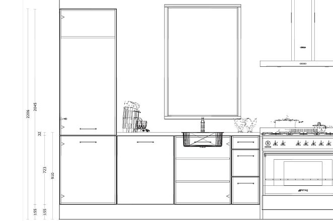 Rechte keuken in hoogglans wit - Afbeelding 2 van 3