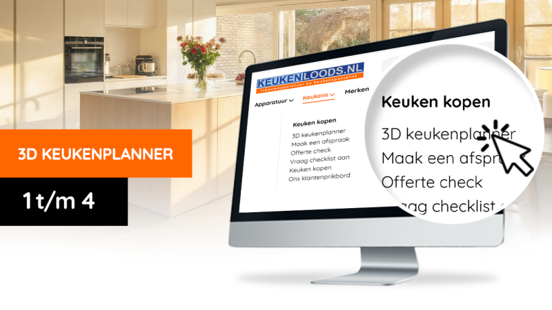 3D Keukenplanner stap 1 tm 4